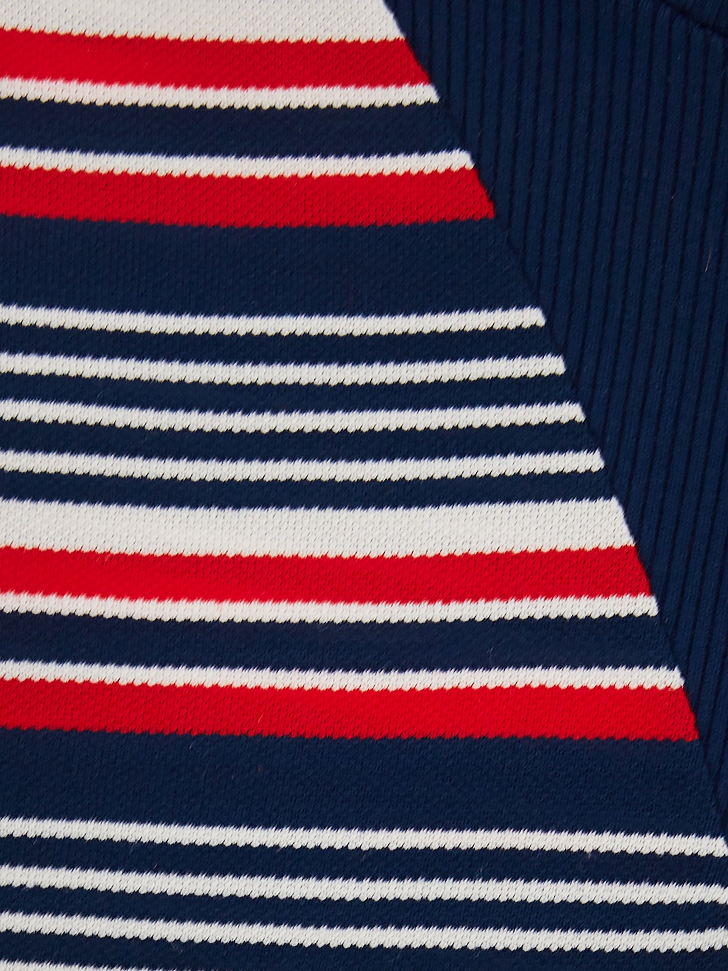 Stripe Navy & Red Roll Neck T-Shirt // 9 Years