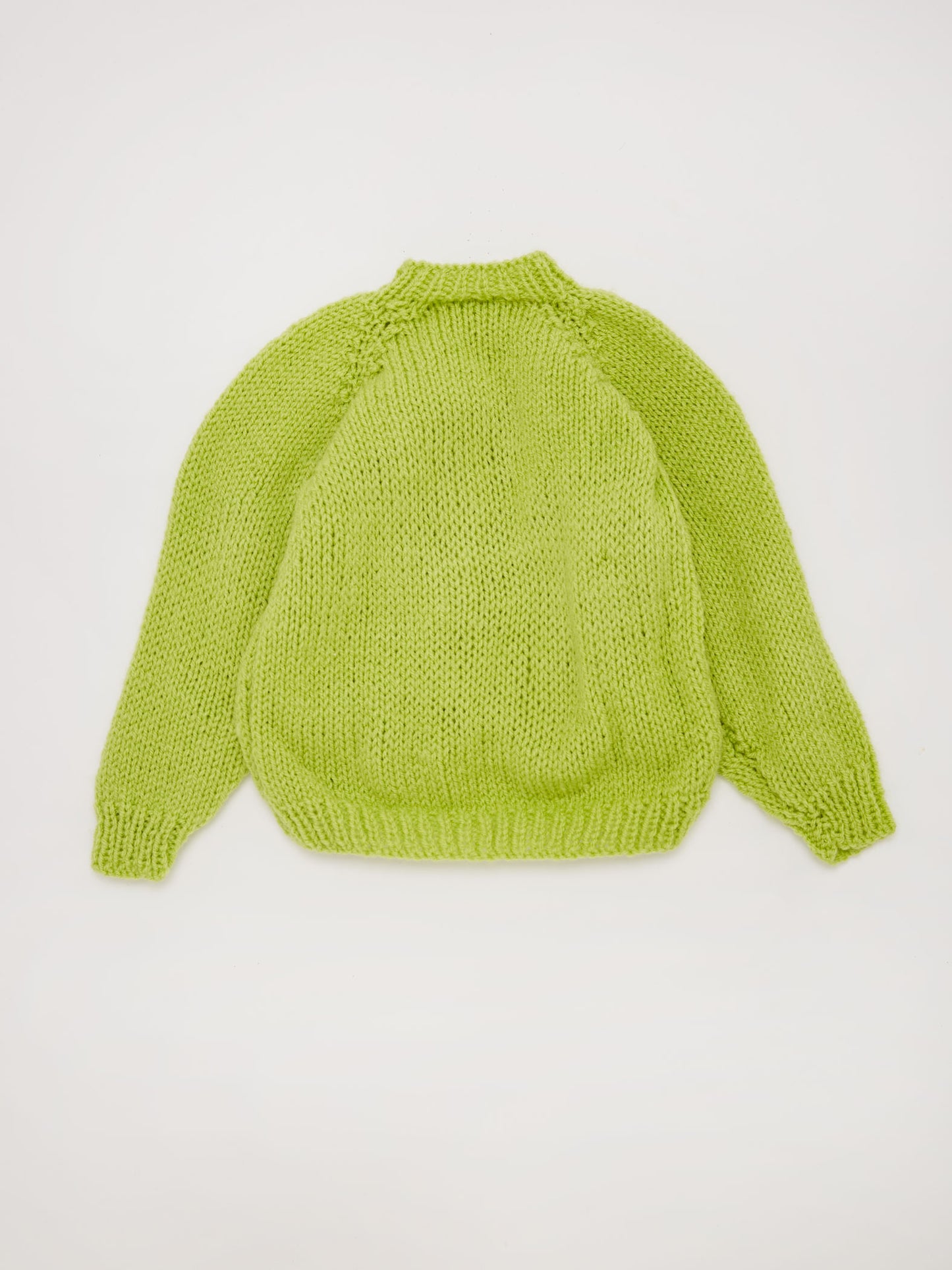 Lime Green Knitted Cardigan // 6-12 Months