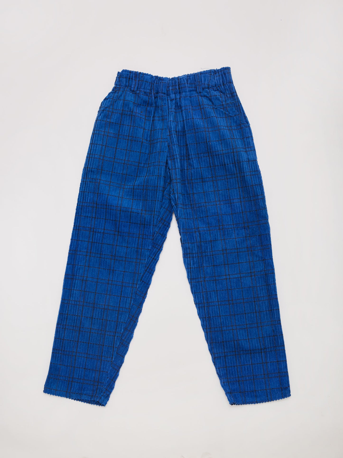 Checked Blue Cord Trousers // 8 Years