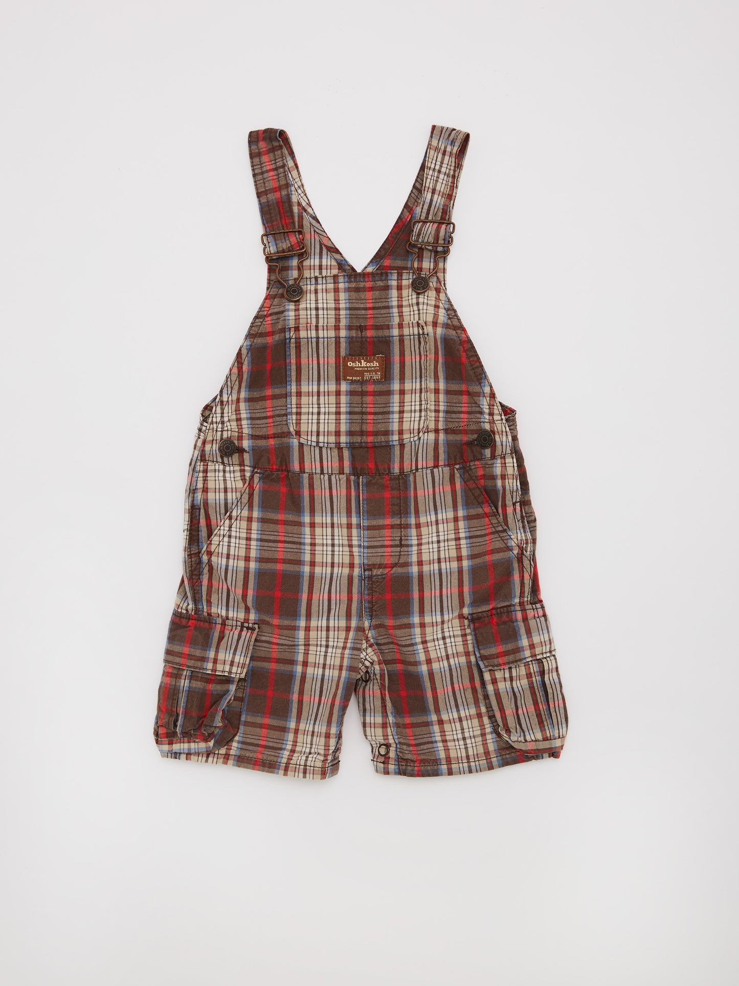 OshKosh Red Check Shortie // 18 Months