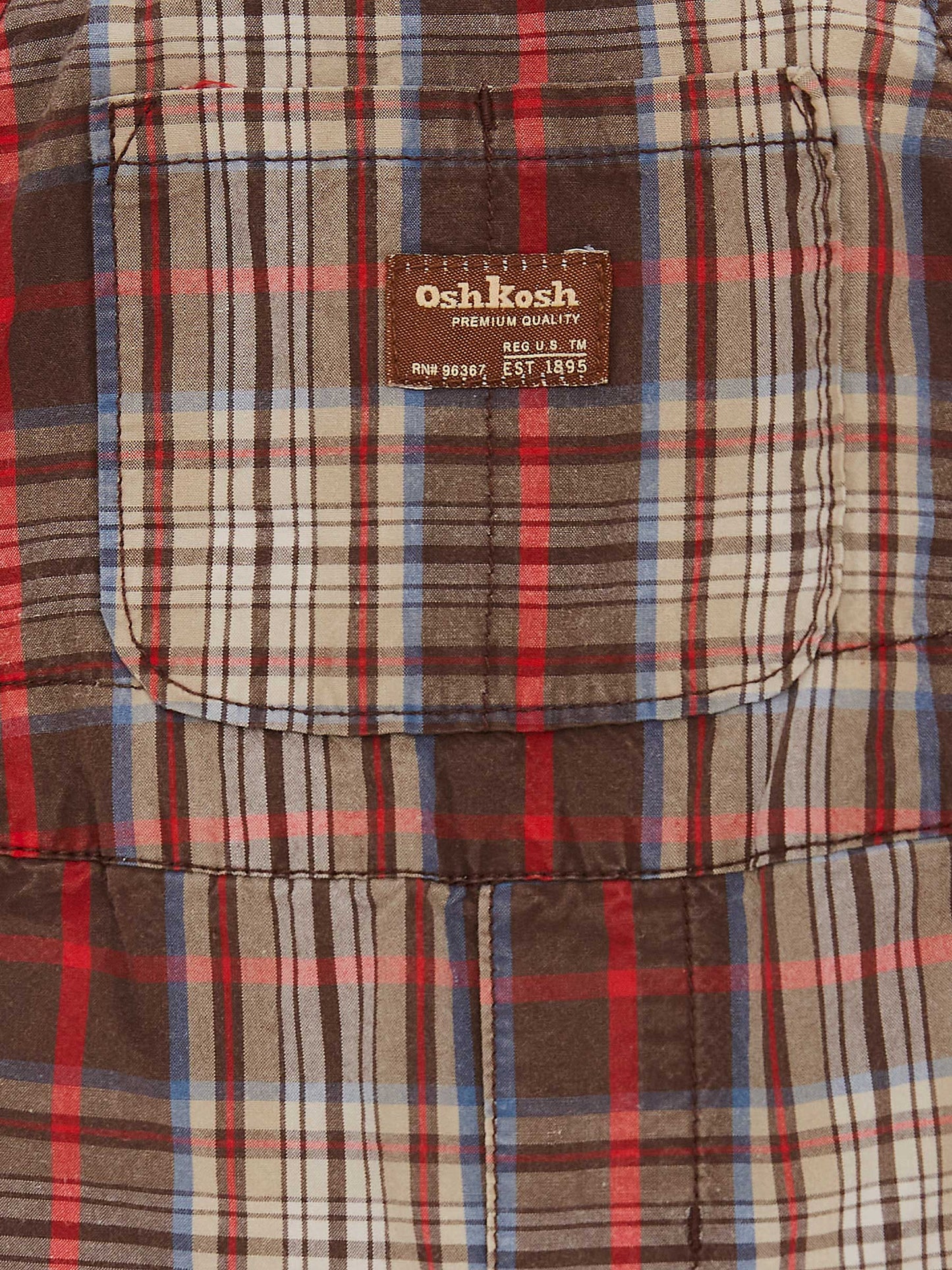 OshKosh Red Check Shortie // 18 Months