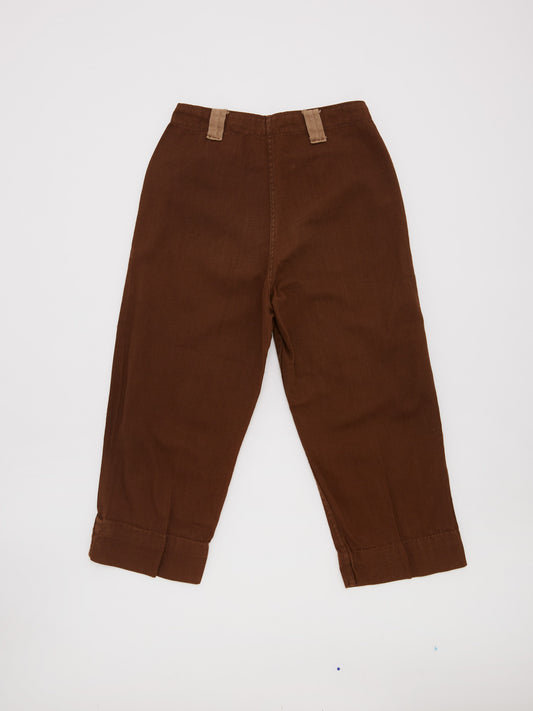 Contrast Pocket Brown Trouser // 6-7 Years