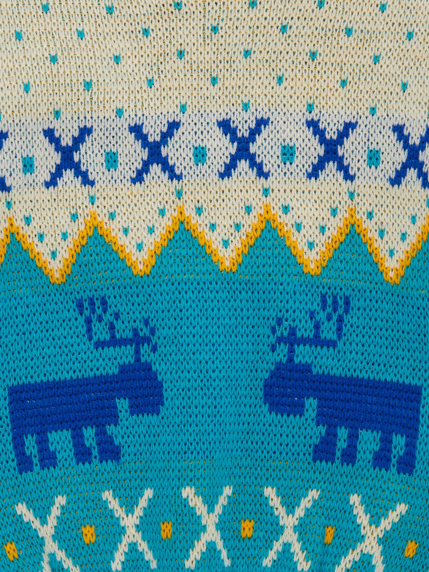 Reindeer Snow Blue Knit Jumper // 2 Years