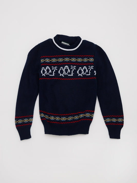 Penguin Knit Christmas Jumper // 3 Years