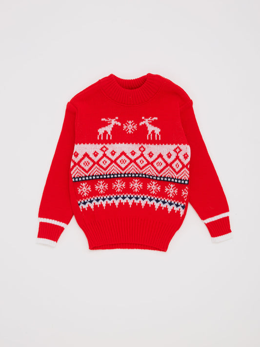 Reindeer Red Knit Christmas Jumper // 3-6 Months