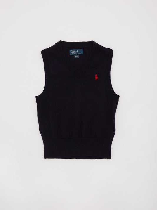 Polo Ralph Lauren Navy Knitted Vest // 4 Years
