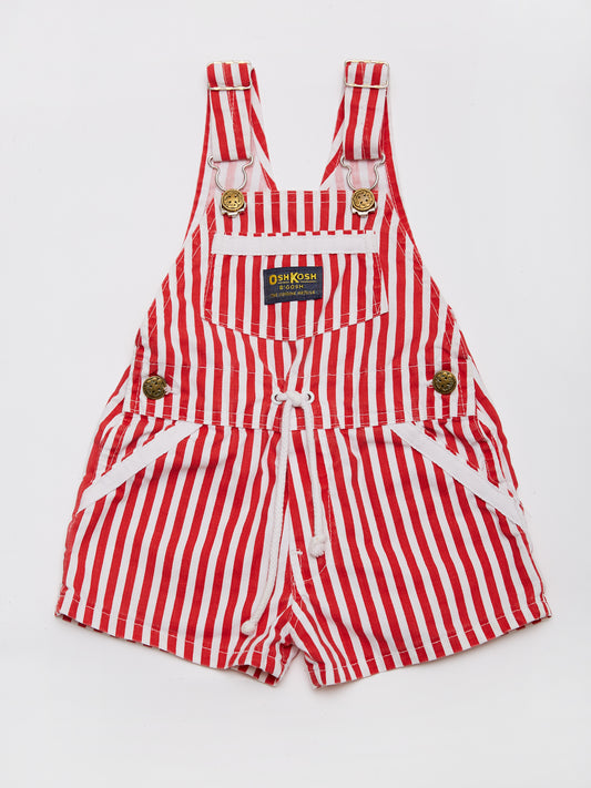 OshKosh Stripe Short Dungarees // 2 Years