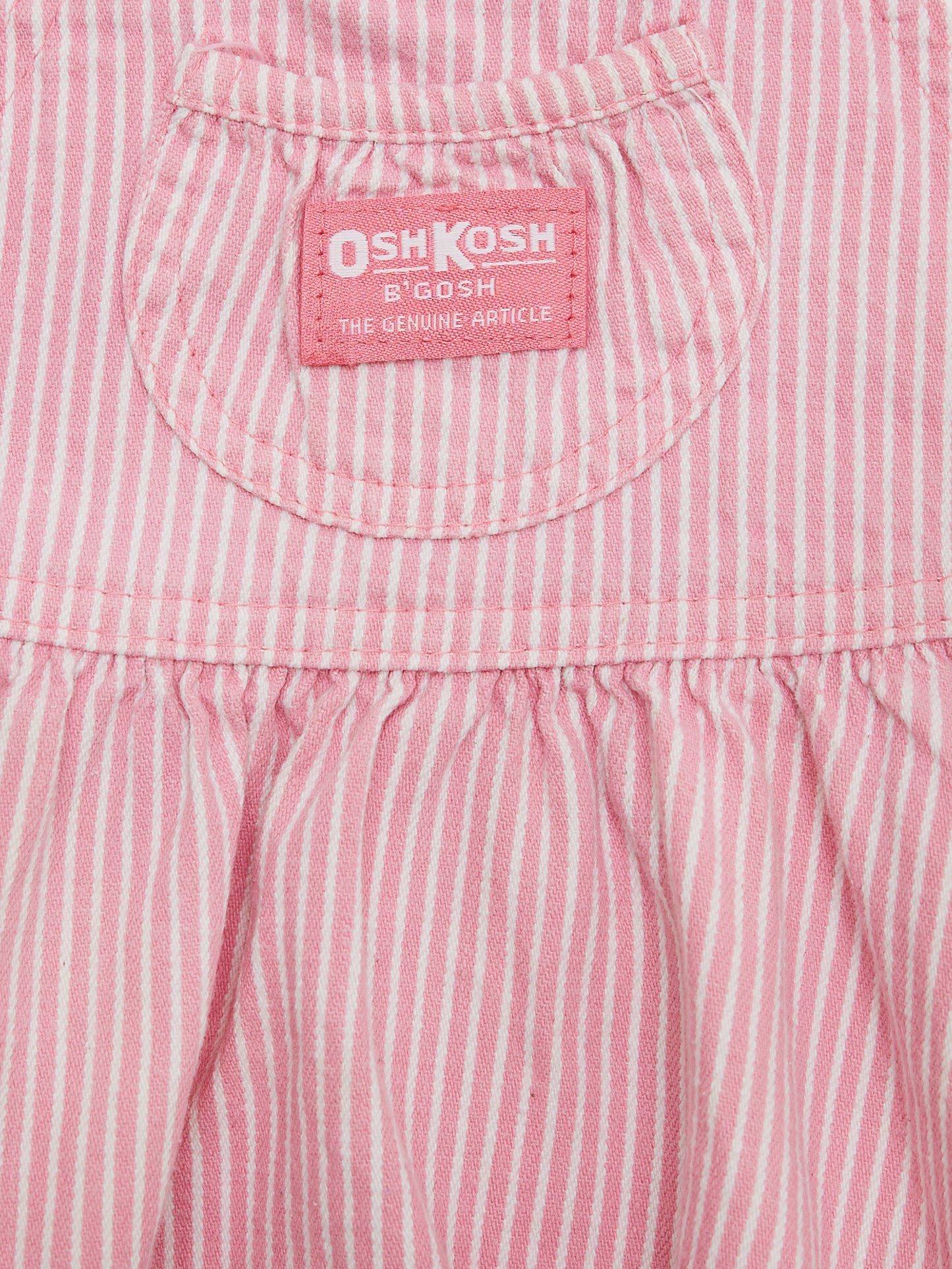 OshKosh Pink Stripe Pinafore Dress // 18 Months