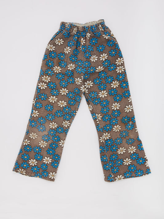 Brown Floral Print Trouser // 5-6 Years