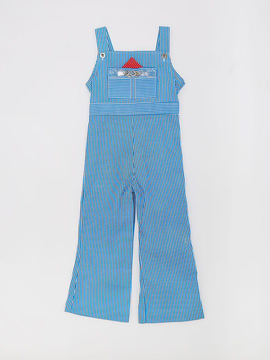 Stripe Blue Dungaree with Pocket Detail // 5 Years