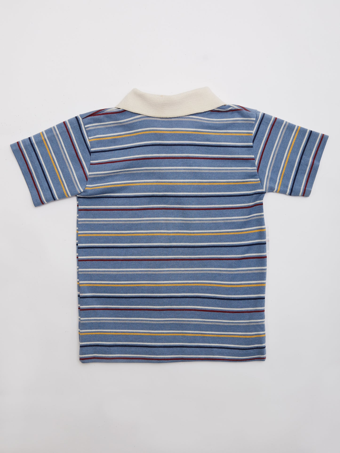 Multi Stripe Blue Polo T-Shirt // 3 Years