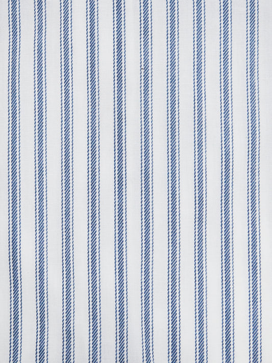 Stripe Blue & White Peter Pan Collar Shirt // 9-12 Months