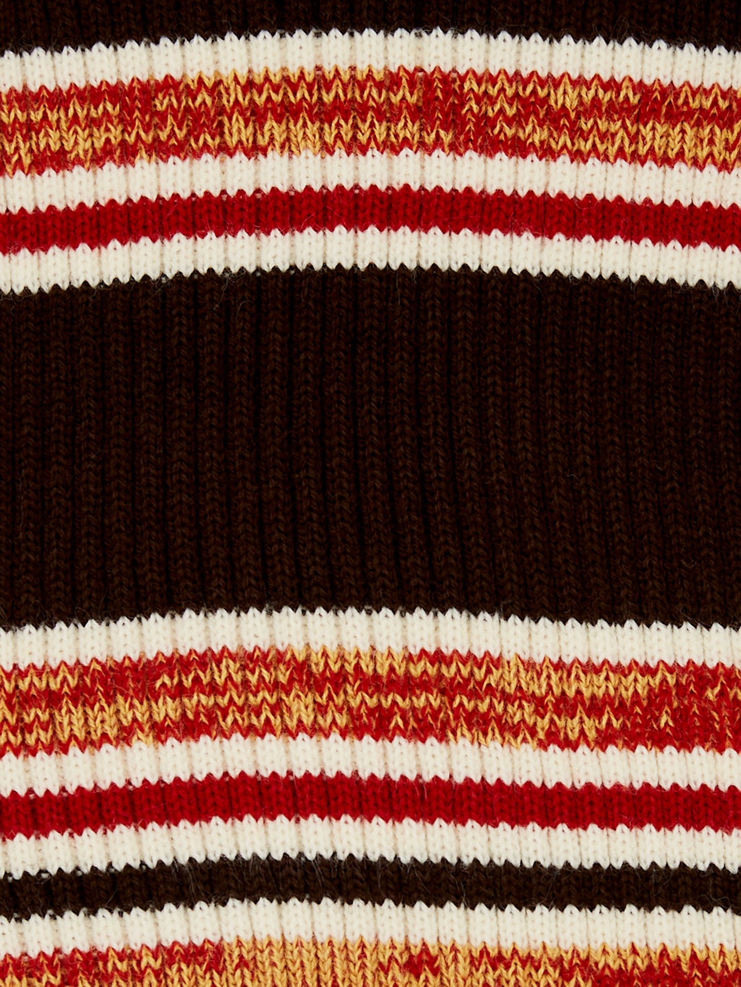 Stripe Orange & Brown Knit Roll Neck // 6-7 Years