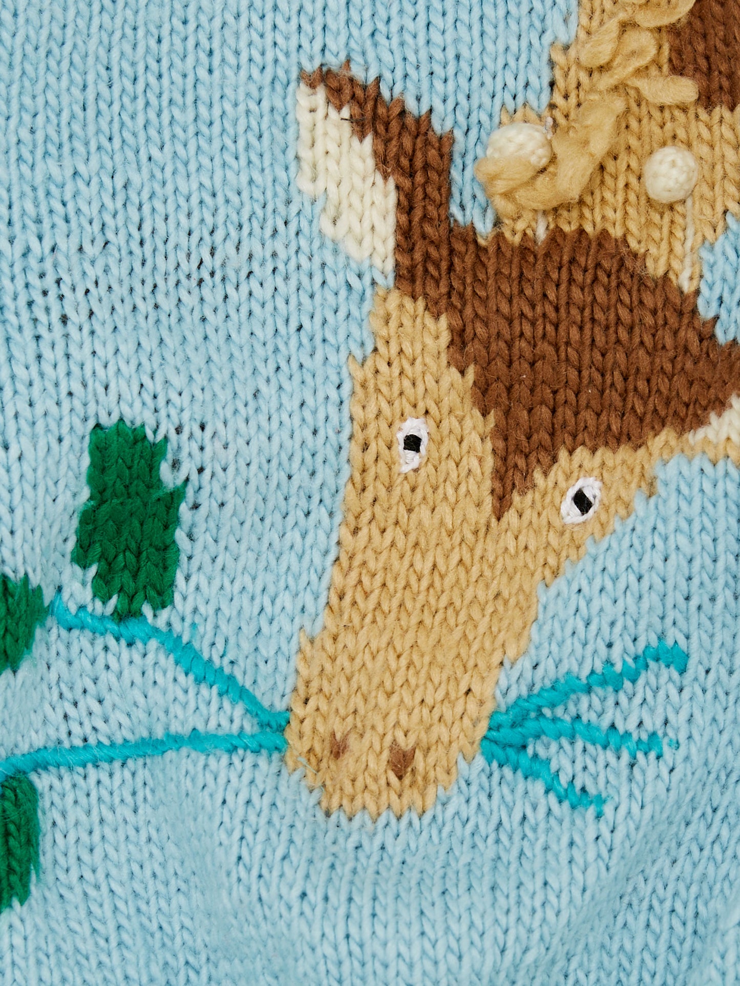 Giraffe Knit Blue Jumper // 12-18 Months