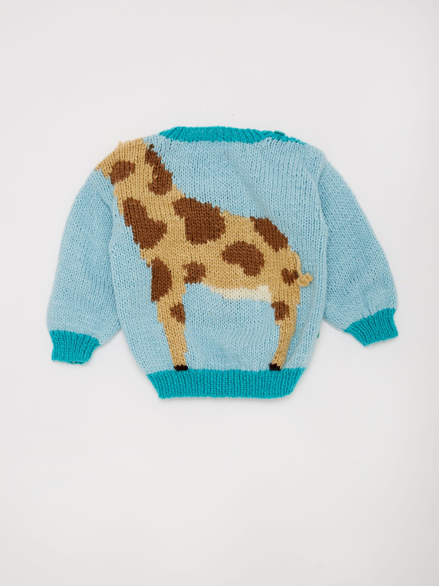 Giraffe Knit Blue Jumper // 12-18 Months