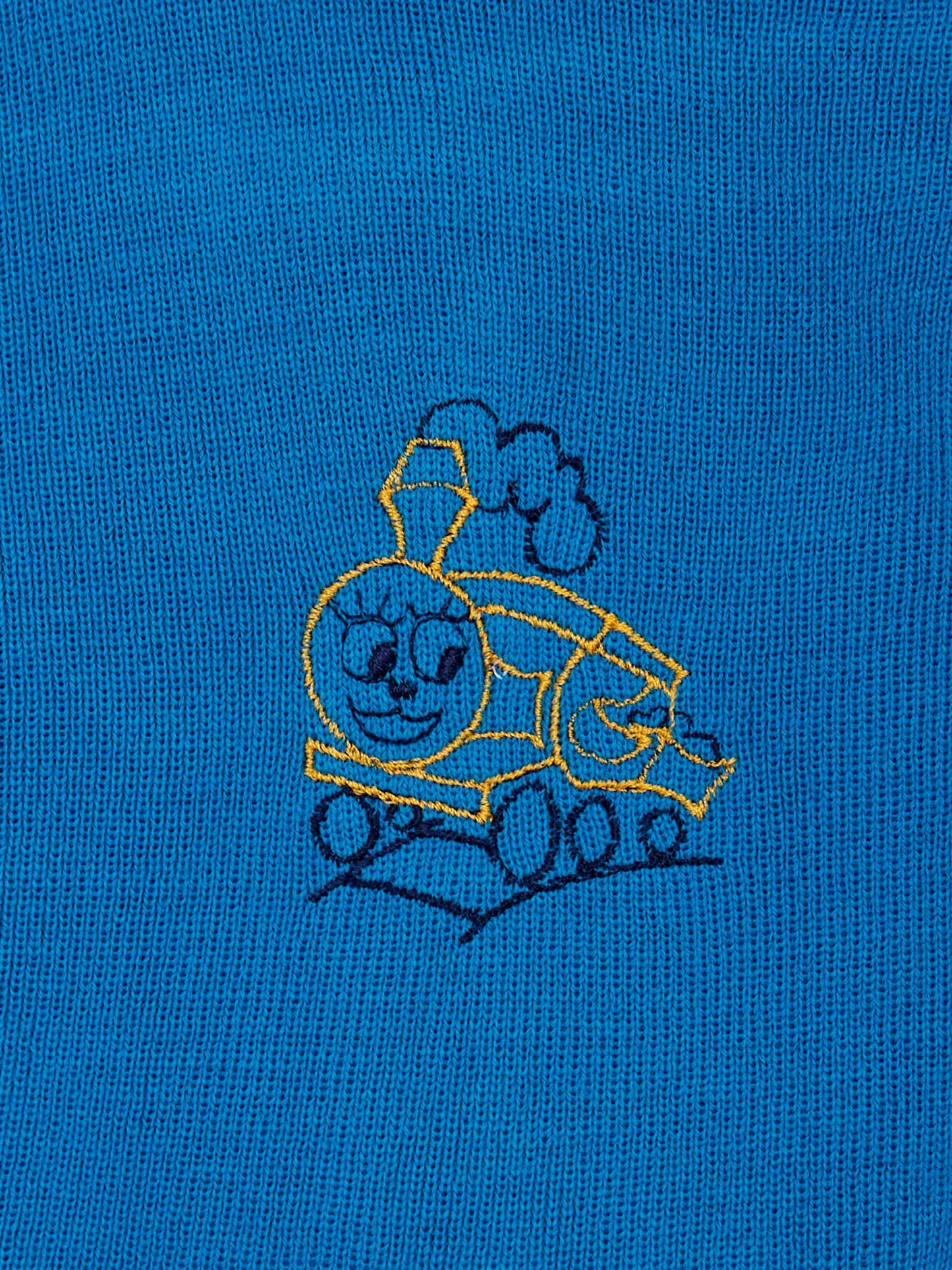 Train Embroidery Blue Knit Jumper // 3 Years