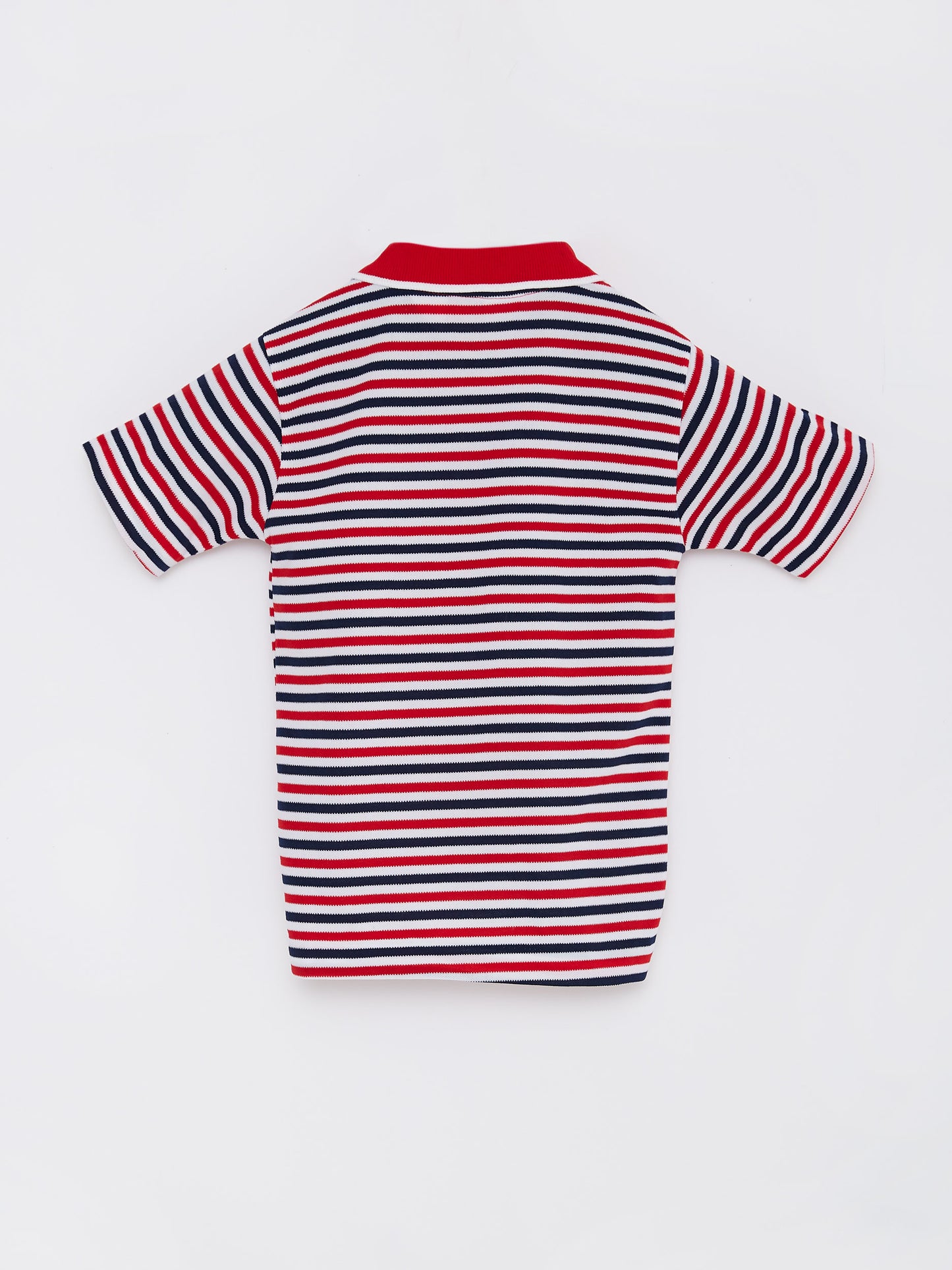 Red & Navy Stripe Polo T-Shirt // 2-3 / 4-5 / 5-6 Years