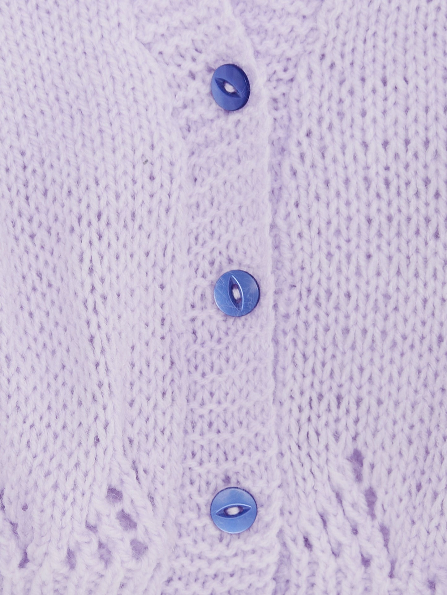 Lilac Knit Cardigan with Triangle Pattern // 12 Months