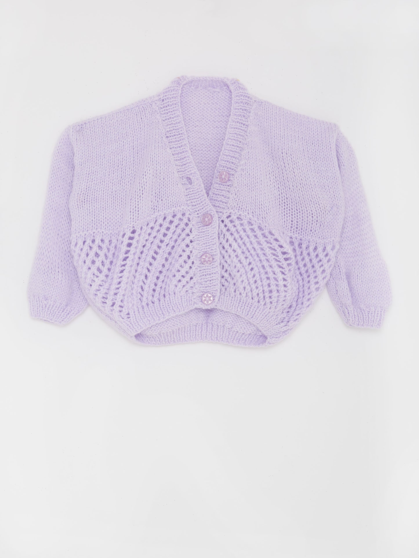 Knitted Lilac Cardigan // 6-12 Months