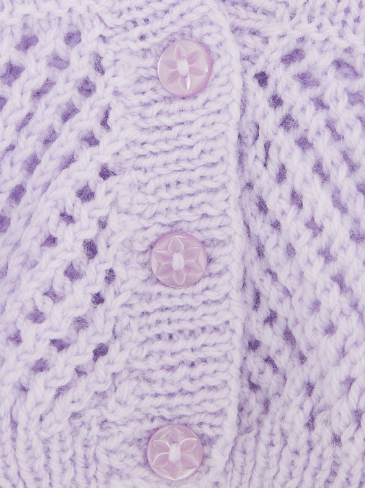 Knitted Lilac Cardigan // 6-12 Months