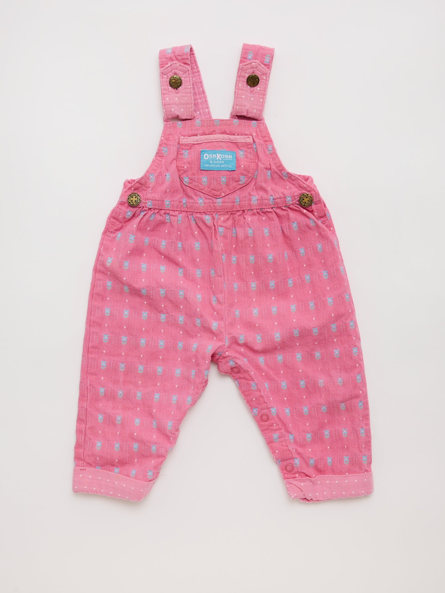 Oshkosh Pink Floral Dungarees // 12 Months