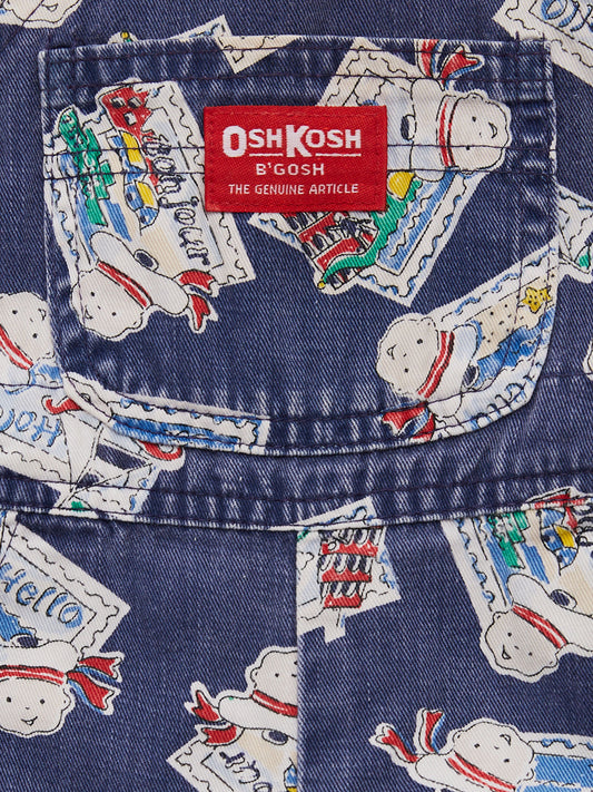 OshKosh Holiday Stamp Dungarees // 12 Months