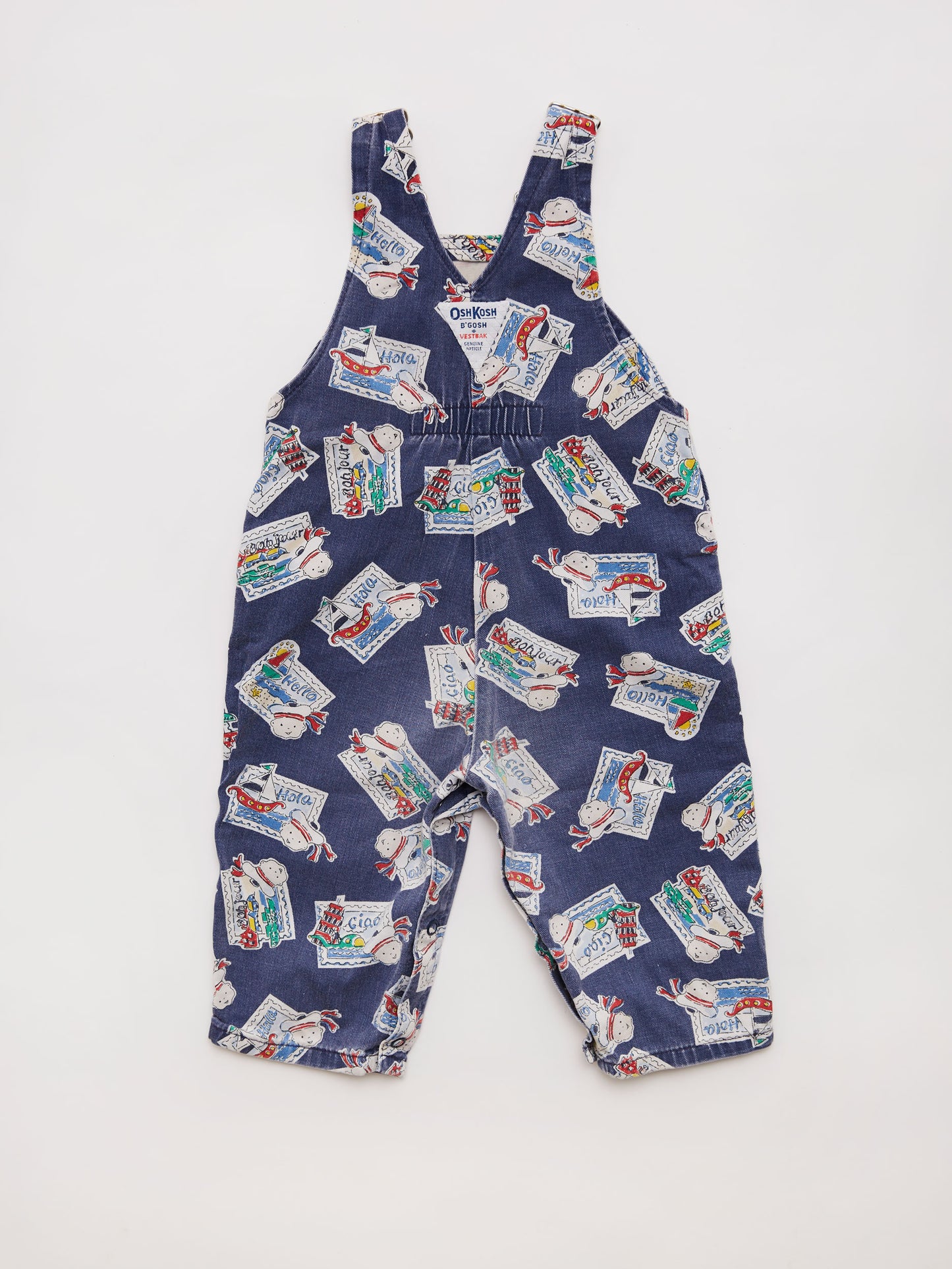 OshKosh Holiday Stamp Dungarees // 12 Months